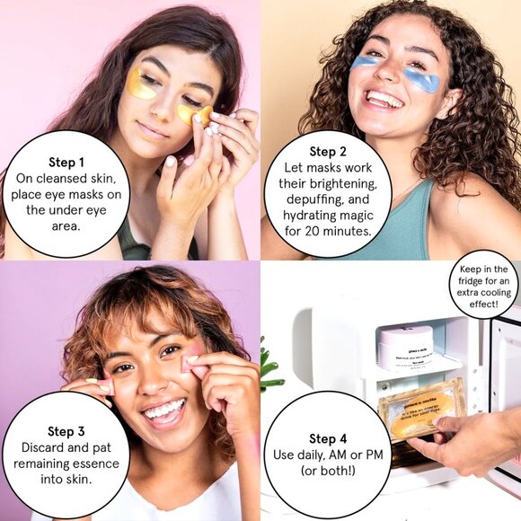 ➡️ 2/$25 ⬅️ Grace & Stella—Blue 💎Illuminating💎 Eye Masks—6 Pairs *New* - Picture 8 of 10